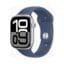 Apple Watch (Series 10 2024) Gps 46mm Silver Aluminium Case με Denim M/L Sport Band EU