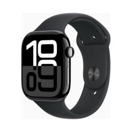 Apple Watch (Series 10 2024) Gps 46mm Aluminium Jet Black Case με Sport Band S/L Black EU