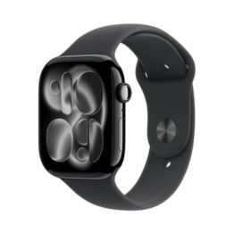 Apple Watch (Series 11 2025) Gps 46mm Jet Black Aluminium Case με M/L Black Sports Band EU
