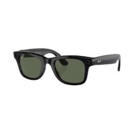 Ray-Ban Meta Wayfarer Gen1 AI Glasses - Shiny Black/G15-Green