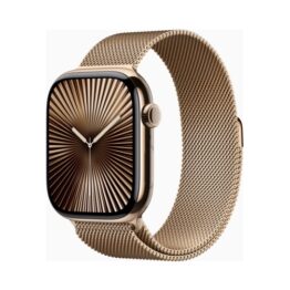 Apple Watch (Series 10 2024) Gps +Cellular 46mm Titanium Gold Case με Sport Loop M/L Gold Milanese EU
