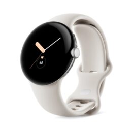 Google Pixel Watch WiFi 41mm Polished Silver Case με Sport Band Chalk EU