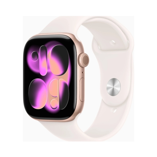 Apple Watch (Series 11 2025) Gps +Cellular 46mm Rose Gold Aluminium Case με Sport Band Light Blush S/M EU