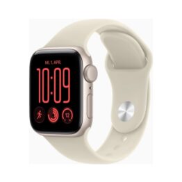 Apple Watch SE 3 (2025) Gps 44mm Starlight Aluminium Case με M/L Sand Sport Band EU