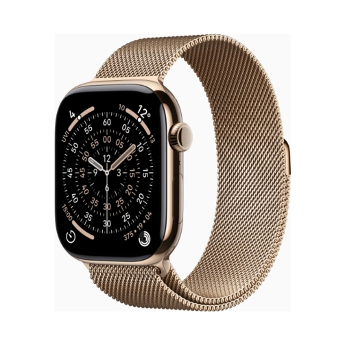 Apple Watch Series 11 GPS + Cellular 46mm Gold Titanium Case S/M με Gold Milanese Loop EU