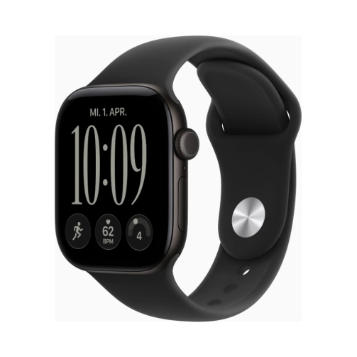 Apple Watch (Series 12 2026) GPS 42mm Black Aluminium Case με M/L Black Sport Band EU