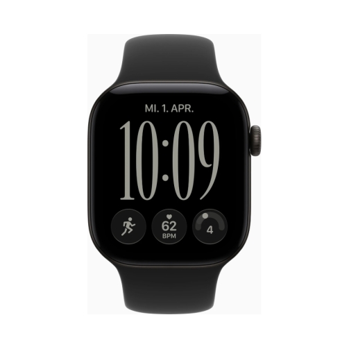 Apple Watch (Series 12 2026) GPS 42mm Black Aluminium Case με M/L Black Sport Band EU - Image 2