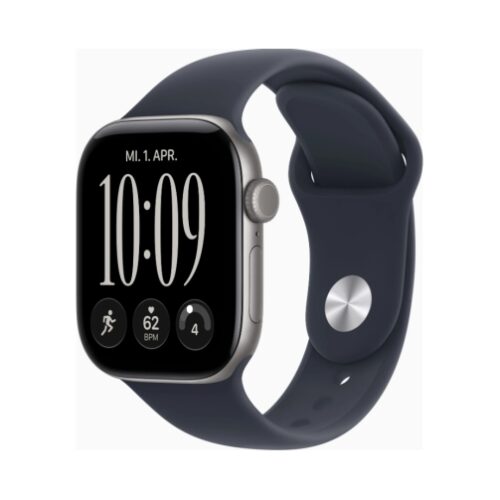 Apple Watch (Series 12 2026) GPS 42mm Space Grey Aluminium Case με M/L Navy Blue Sport Band EU