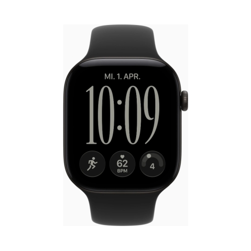 Apple Watch (Series 12 2026) GPS 42mm Black Aluminium Case με S/M Black Sport Band EU - Image 2