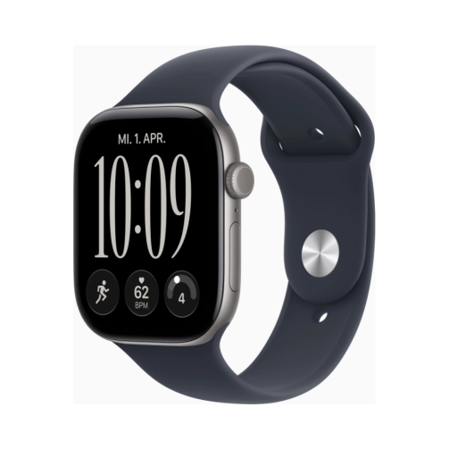 Apple Watch (Series 12 2026) GPS 42mm Space Grey Aluminium Case με S/M Navy Blue Sport Band EU