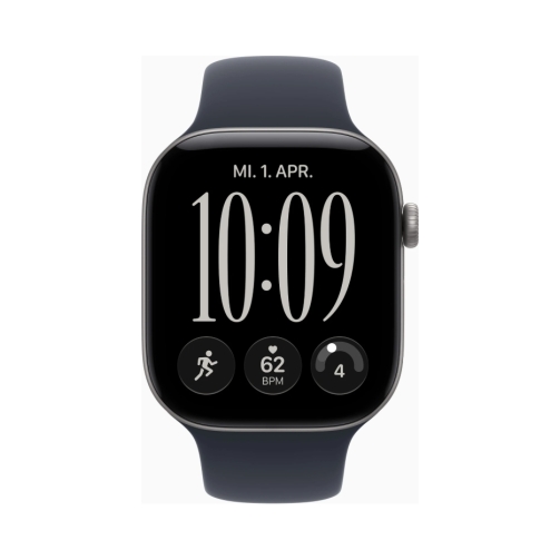 Apple Watch (Series 12 2026) GPS 46mm Space Grey Aluminium Case με S/M Navy Blue Sport Band EU - Image 2