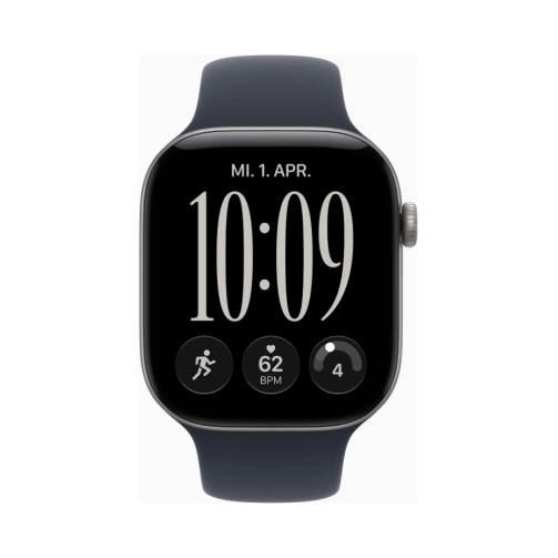 Apple Watch (Series 12 2026) GPS 42mm Space Grey Aluminium Case με S/M Navy Blue Sport Band EU - Image 2