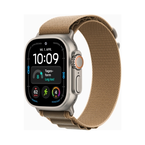 Apple Watch Ultra 4 (Series 12 2026) Gps +Cellular 49mm Natural Titanium Case με M Desert Alpine Loop EU - Image 2