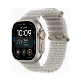 Apple Watch Ultra 4 (Series 12 2026) Gps +Cellular 49mm Natural Titanium Case με Translucent Grey Ocean Band EU