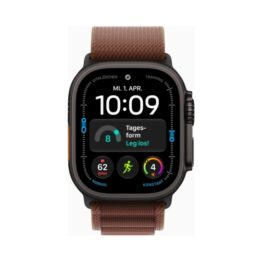Apple Watch Ultra 4 (Series 12 2026) Gps +Cellular 49mm Black Titanium Case με L Burgundy Alpine Loop EU