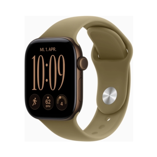 Apple Watch (Series 12 2026) GPS +Cellular 42mm Dark Bronze Aluminium Case με S/M Olive Sport Band EU