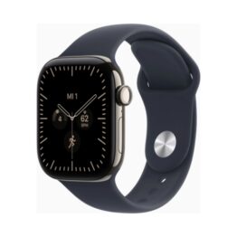 Apple Watch (Series 12 2026) Gps +Cellular 42mm Natural Titanium Case με M/L Navy Blue Sport Band EU