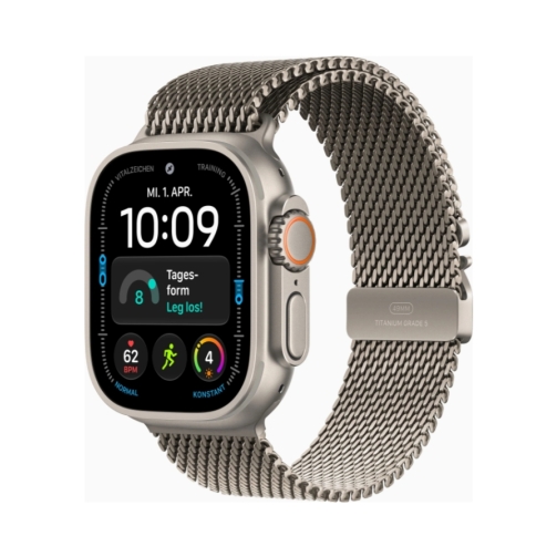 Apple Watch Ultra 4 (Series 12 2026) Gps +Cellular 49mm Natural Titanium Case με L Natural Titanium Milanese Loop EU